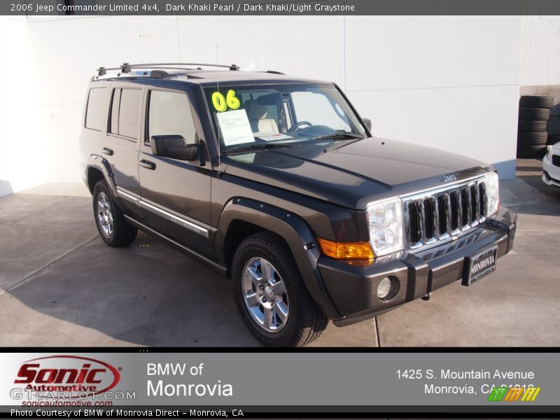 Dark Khaki Pearl / Dark Khaki/Light Graystone 2006 Jeep Commander Limited 4x4