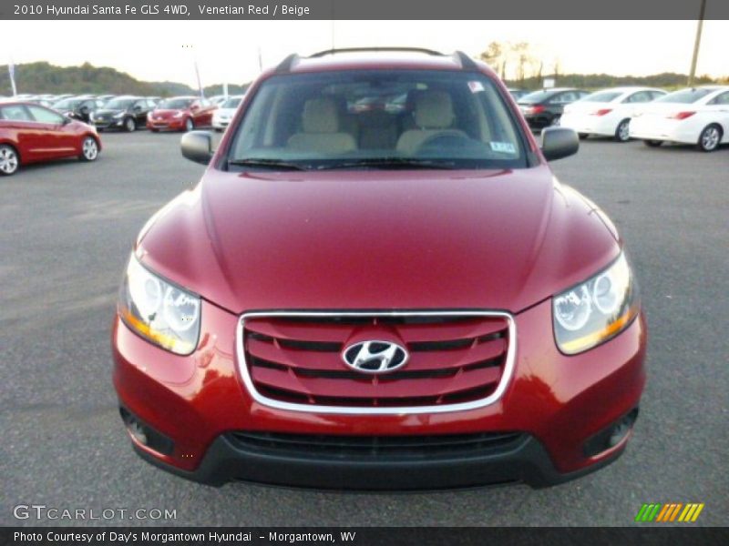 Venetian Red / Beige 2010 Hyundai Santa Fe GLS 4WD