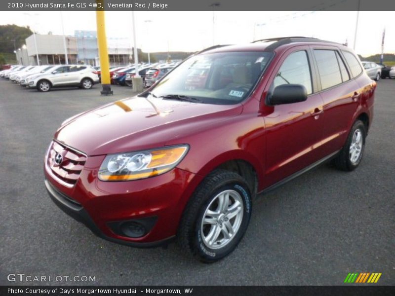 Venetian Red / Beige 2010 Hyundai Santa Fe GLS 4WD