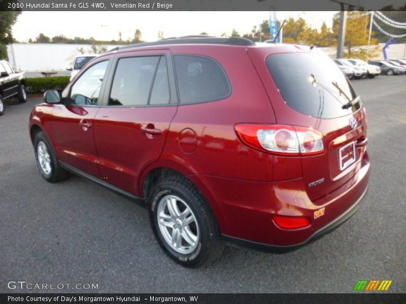 Venetian Red / Beige 2010 Hyundai Santa Fe GLS 4WD