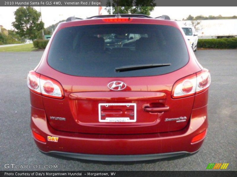 Venetian Red / Beige 2010 Hyundai Santa Fe GLS 4WD