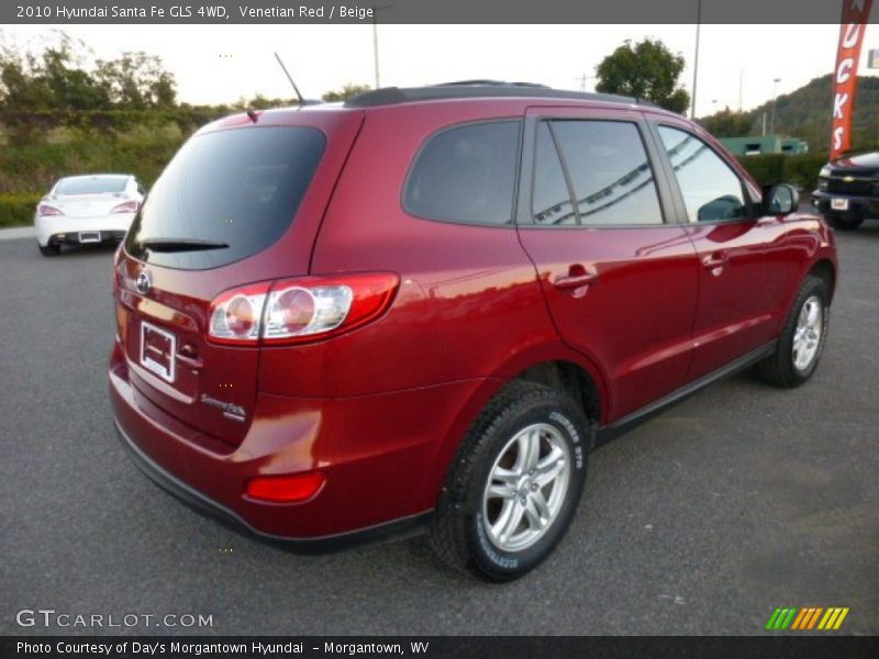Venetian Red / Beige 2010 Hyundai Santa Fe GLS 4WD