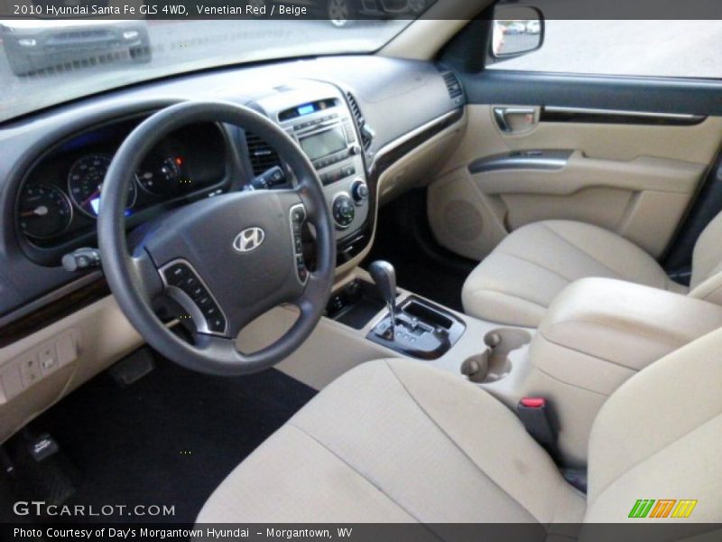 Venetian Red / Beige 2010 Hyundai Santa Fe GLS 4WD