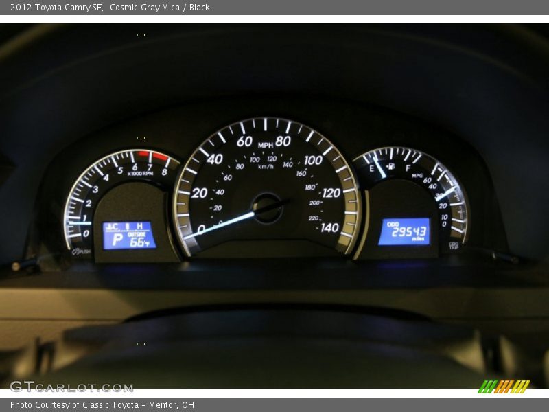 Cosmic Gray Mica / Black 2012 Toyota Camry SE