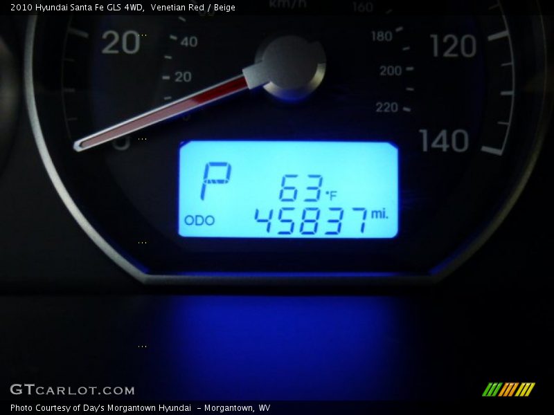 Venetian Red / Beige 2010 Hyundai Santa Fe GLS 4WD
