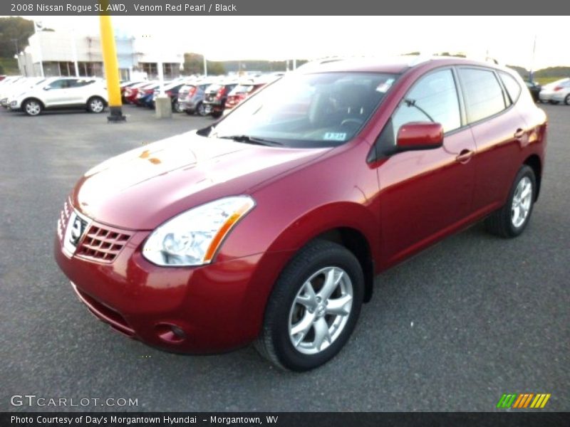Venom Red Pearl / Black 2008 Nissan Rogue SL AWD