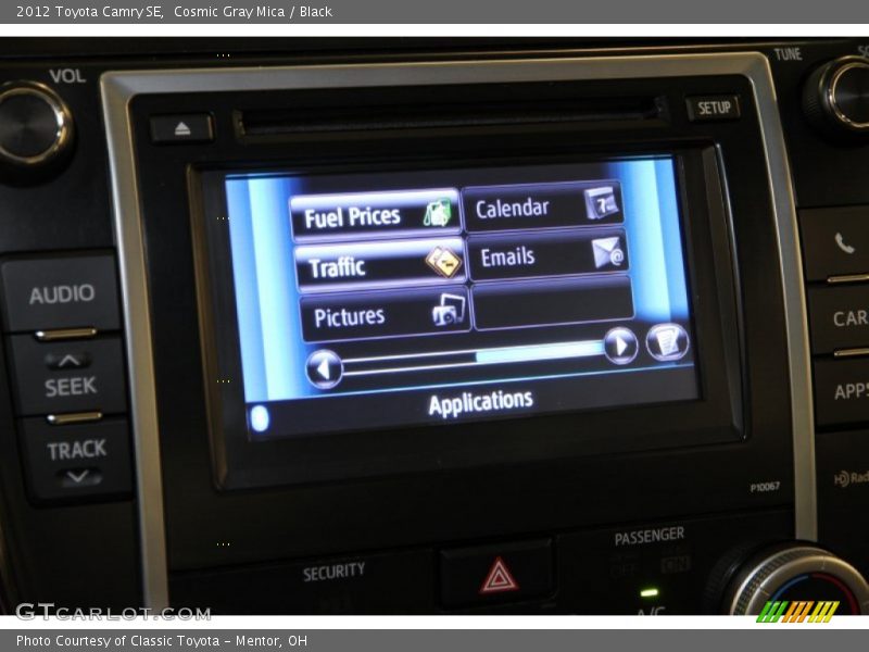 Cosmic Gray Mica / Black 2012 Toyota Camry SE