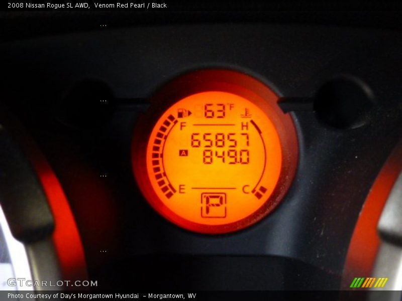 Venom Red Pearl / Black 2008 Nissan Rogue SL AWD