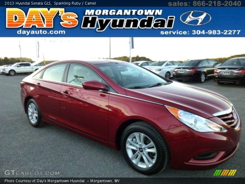 Sparkling Ruby / Camel 2013 Hyundai Sonata GLS