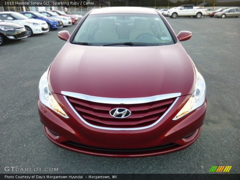 Sparkling Ruby / Camel 2013 Hyundai Sonata GLS
