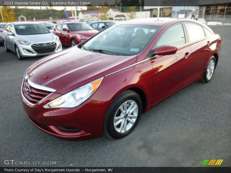 Sparkling Ruby / Camel 2013 Hyundai Sonata GLS
