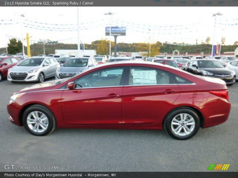 Sparkling Ruby / Camel 2013 Hyundai Sonata GLS