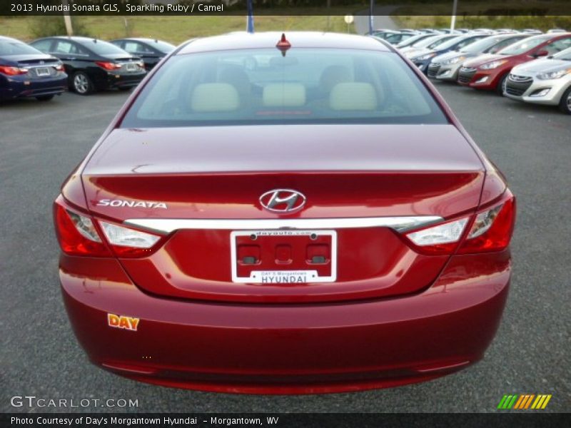 Sparkling Ruby / Camel 2013 Hyundai Sonata GLS
