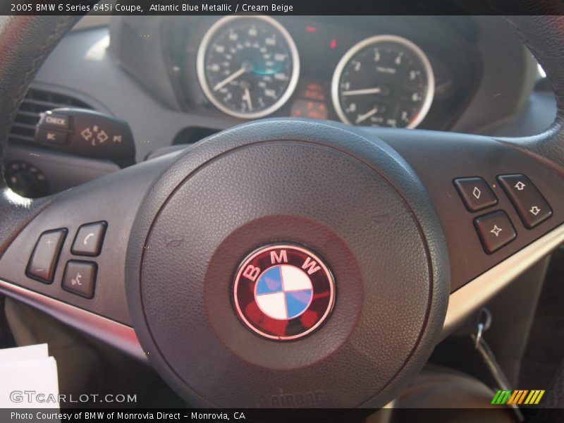 Atlantic Blue Metallic / Cream Beige 2005 BMW 6 Series 645i Coupe