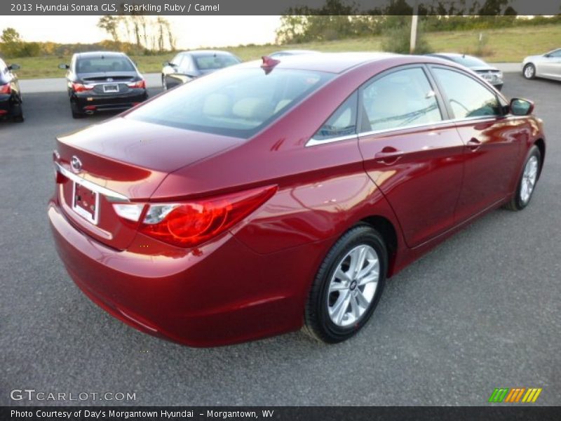 Sparkling Ruby / Camel 2013 Hyundai Sonata GLS