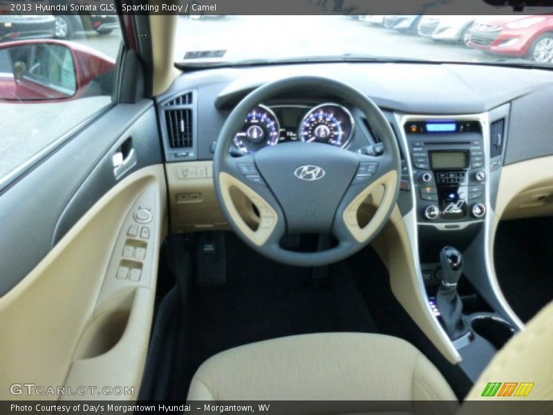 Sparkling Ruby / Camel 2013 Hyundai Sonata GLS