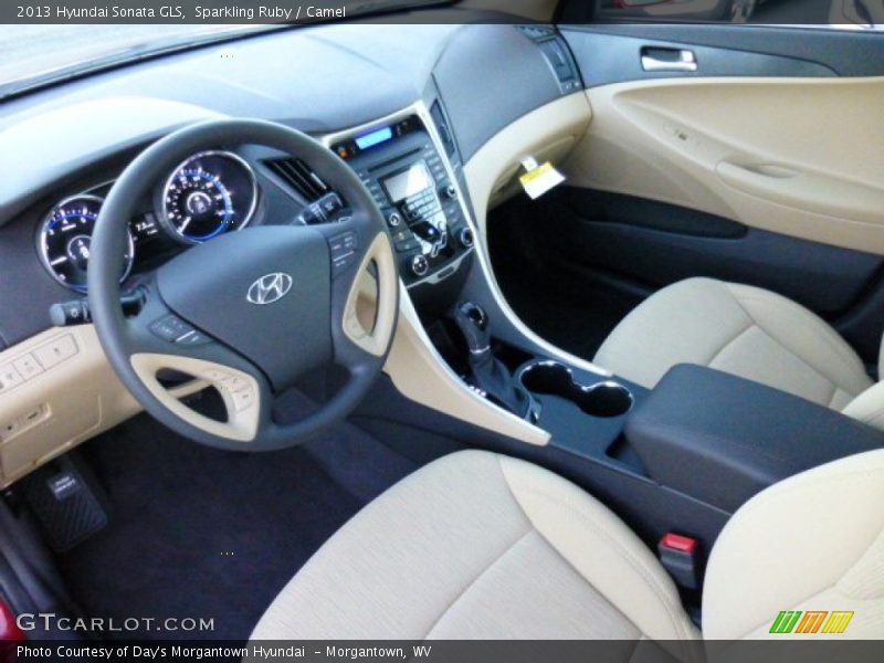 Sparkling Ruby / Camel 2013 Hyundai Sonata GLS