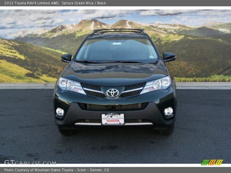 Spruce Green Mica / Black 2013 Toyota RAV4 Limited AWD