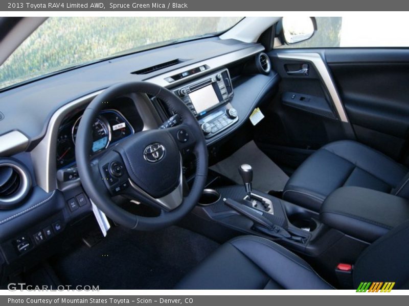 Spruce Green Mica / Black 2013 Toyota RAV4 Limited AWD