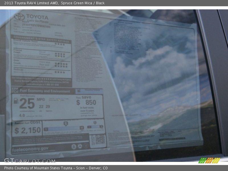 Spruce Green Mica / Black 2013 Toyota RAV4 Limited AWD