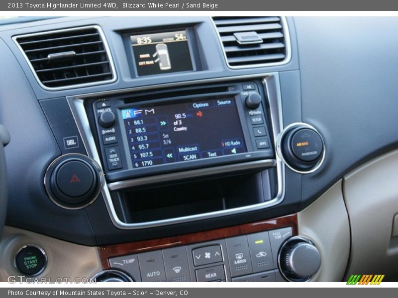 Blizzard White Pearl / Sand Beige 2013 Toyota Highlander Limited 4WD