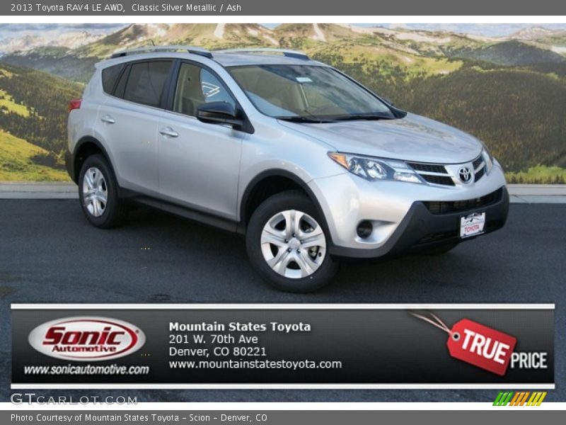 Classic Silver Metallic / Ash 2013 Toyota RAV4 LE AWD