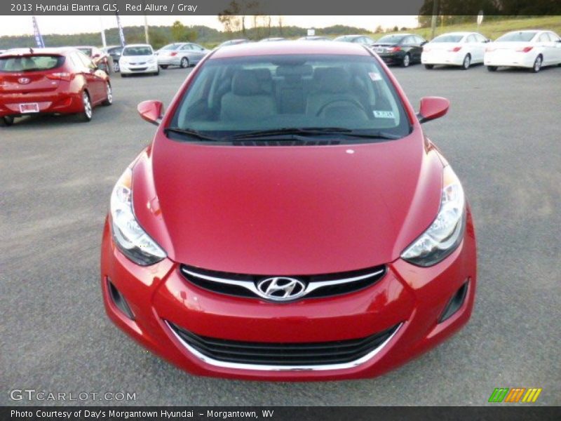 Red Allure / Gray 2013 Hyundai Elantra GLS