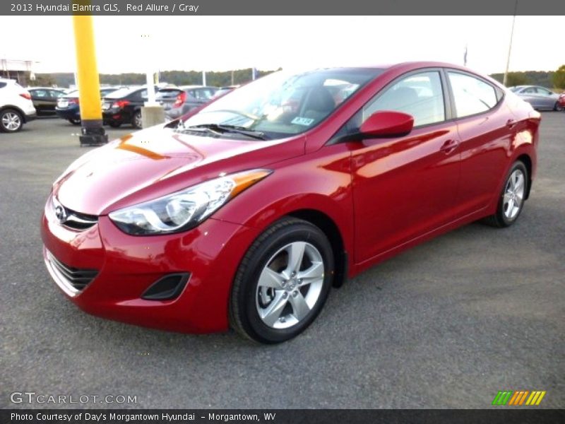 Red Allure / Gray 2013 Hyundai Elantra GLS