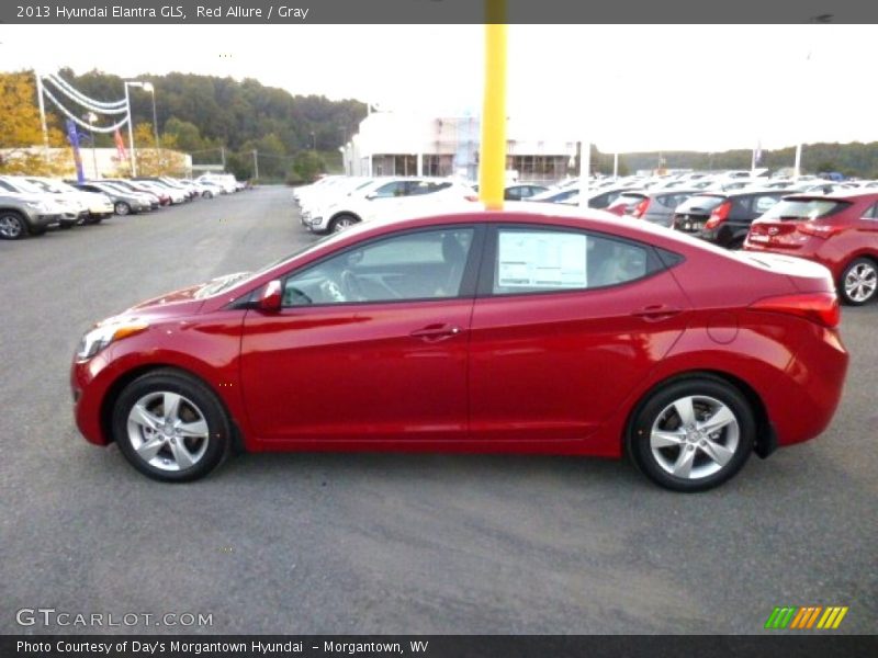 Red Allure / Gray 2013 Hyundai Elantra GLS