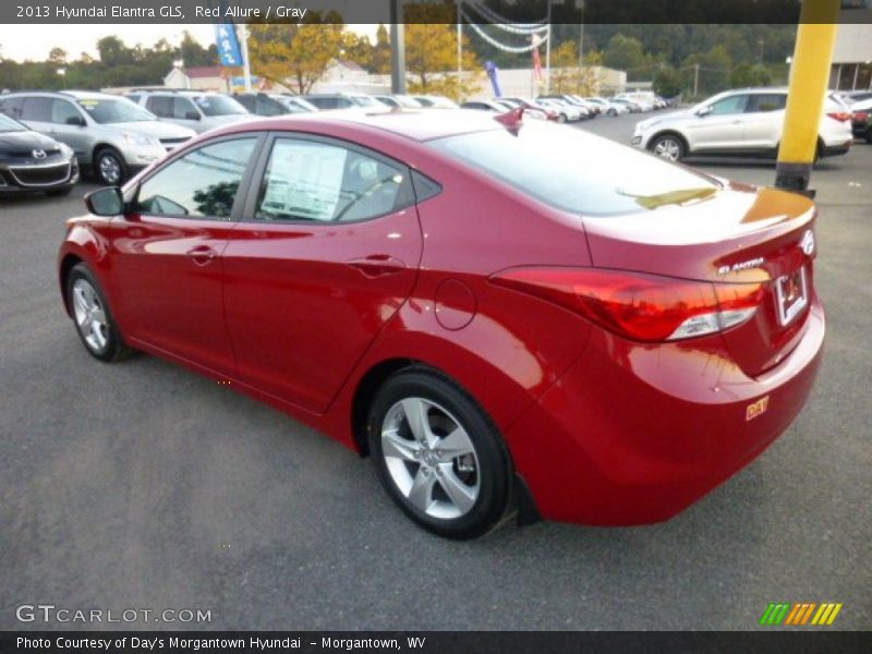 Red Allure / Gray 2013 Hyundai Elantra GLS