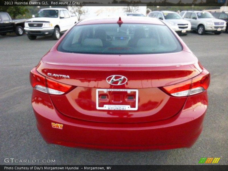 Red Allure / Gray 2013 Hyundai Elantra GLS