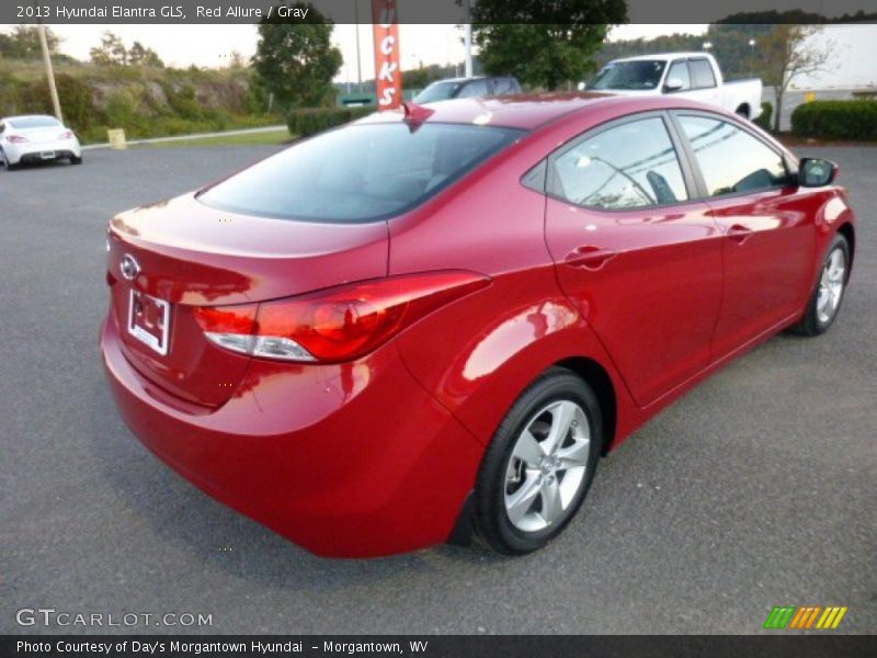 Red Allure / Gray 2013 Hyundai Elantra GLS