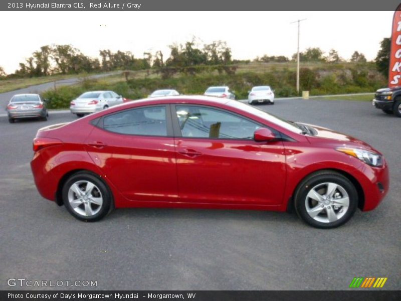 Red Allure / Gray 2013 Hyundai Elantra GLS