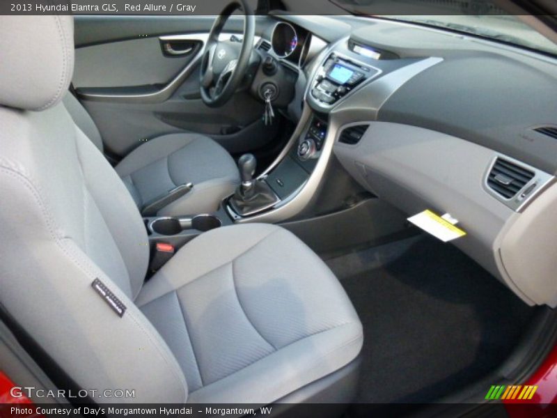 Red Allure / Gray 2013 Hyundai Elantra GLS