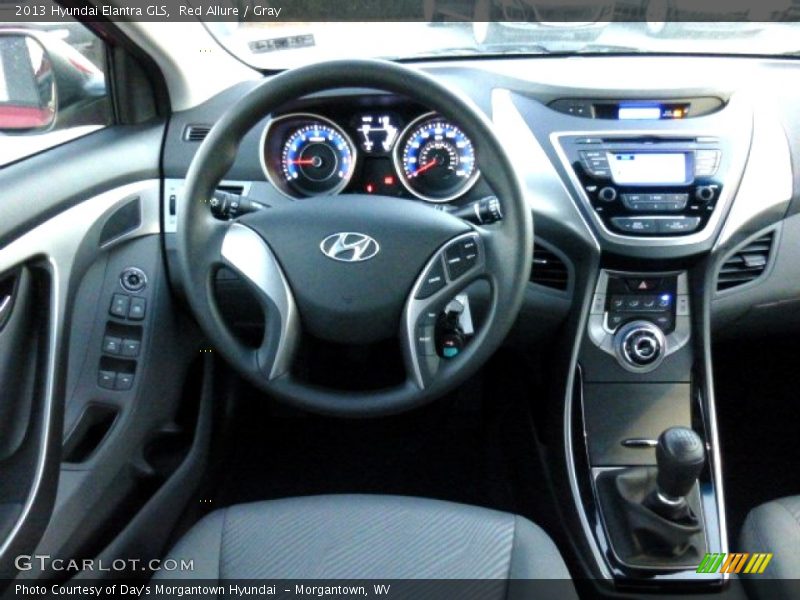 Red Allure / Gray 2013 Hyundai Elantra GLS