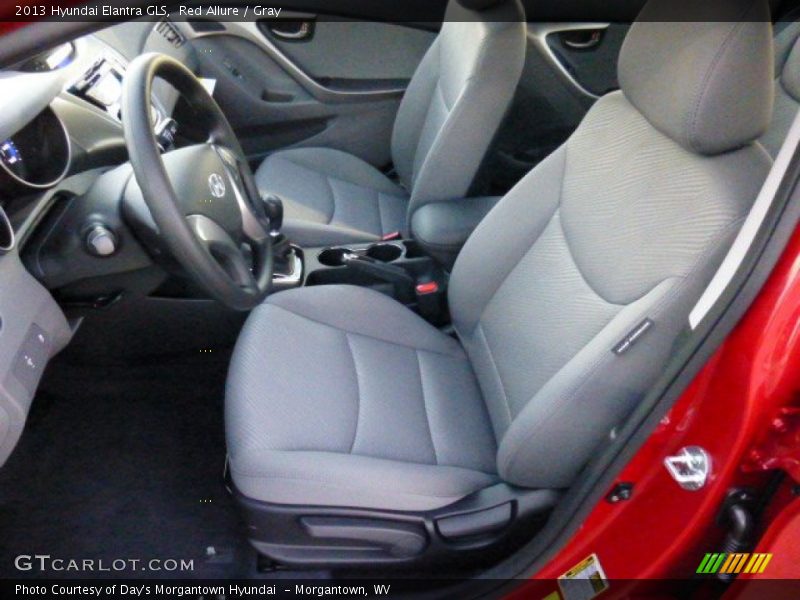 Red Allure / Gray 2013 Hyundai Elantra GLS