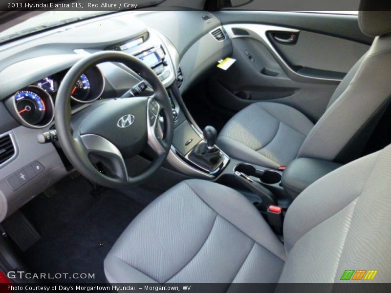Red Allure / Gray 2013 Hyundai Elantra GLS