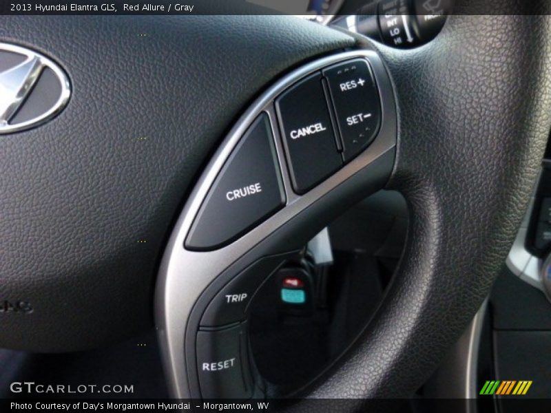 Red Allure / Gray 2013 Hyundai Elantra GLS