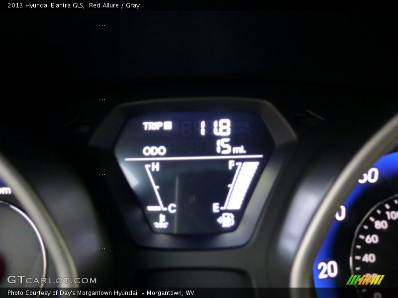 Red Allure / Gray 2013 Hyundai Elantra GLS