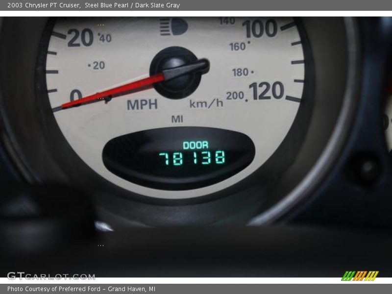 Steel Blue Pearl / Dark Slate Gray 2003 Chrysler PT Cruiser