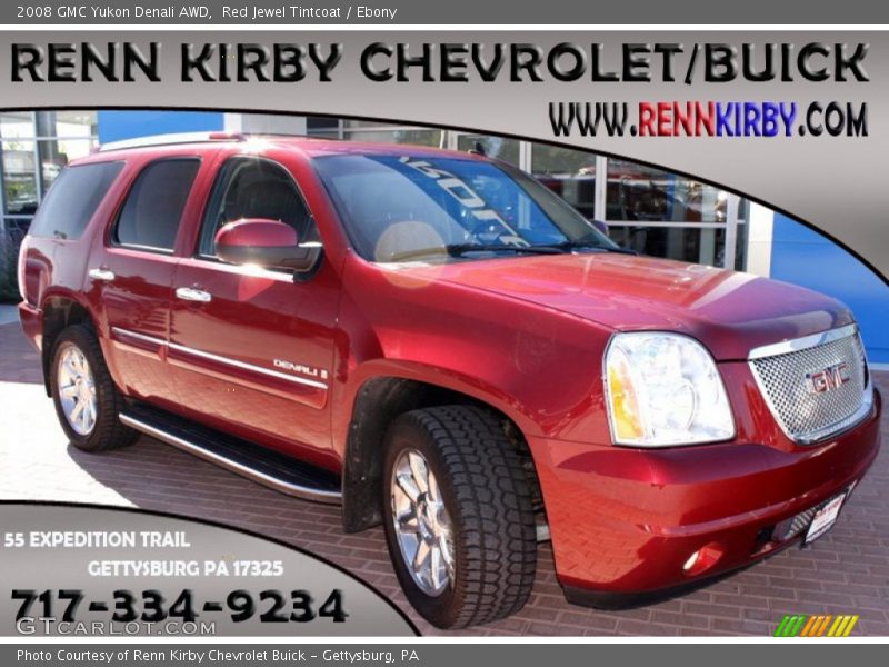 Red Jewel Tintcoat / Ebony 2008 GMC Yukon Denali AWD