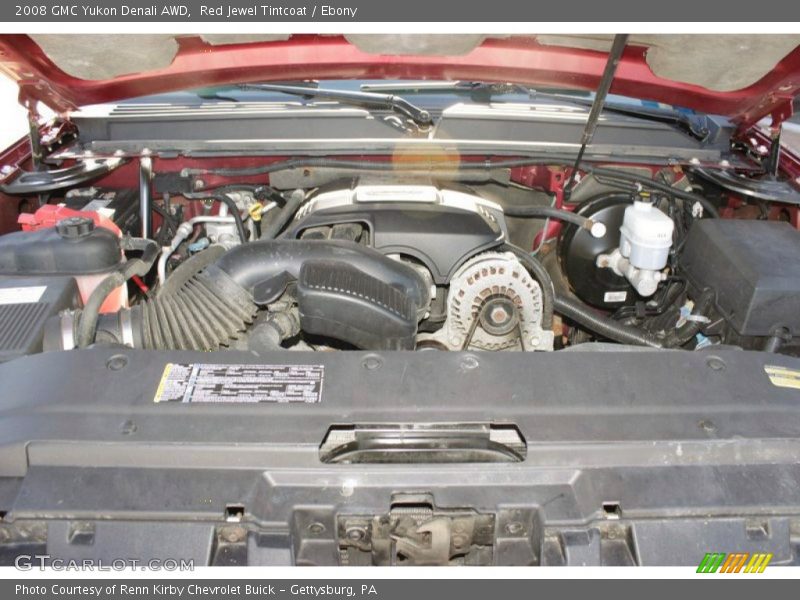 Red Jewel Tintcoat / Ebony 2008 GMC Yukon Denali AWD