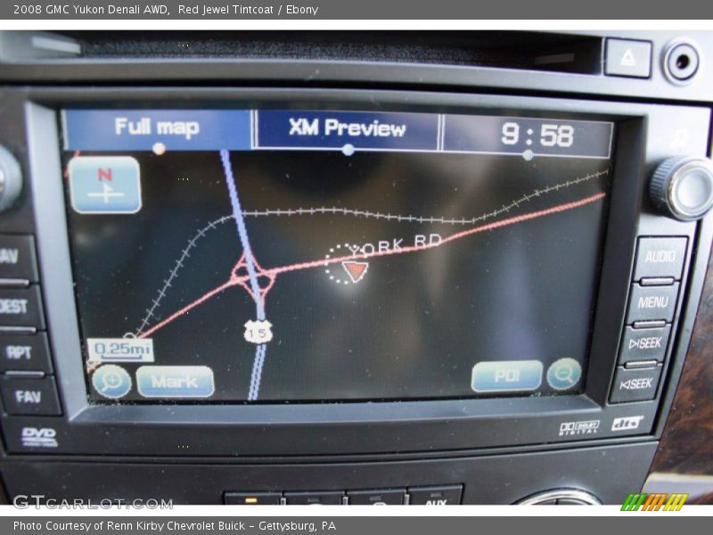 Red Jewel Tintcoat / Ebony 2008 GMC Yukon Denali AWD