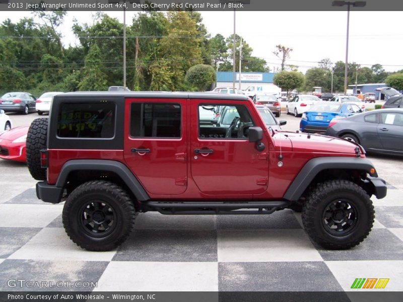Deep Cherry Red Crystal Pearl / Black 2013 Jeep Wrangler Unlimited Sport 4x4