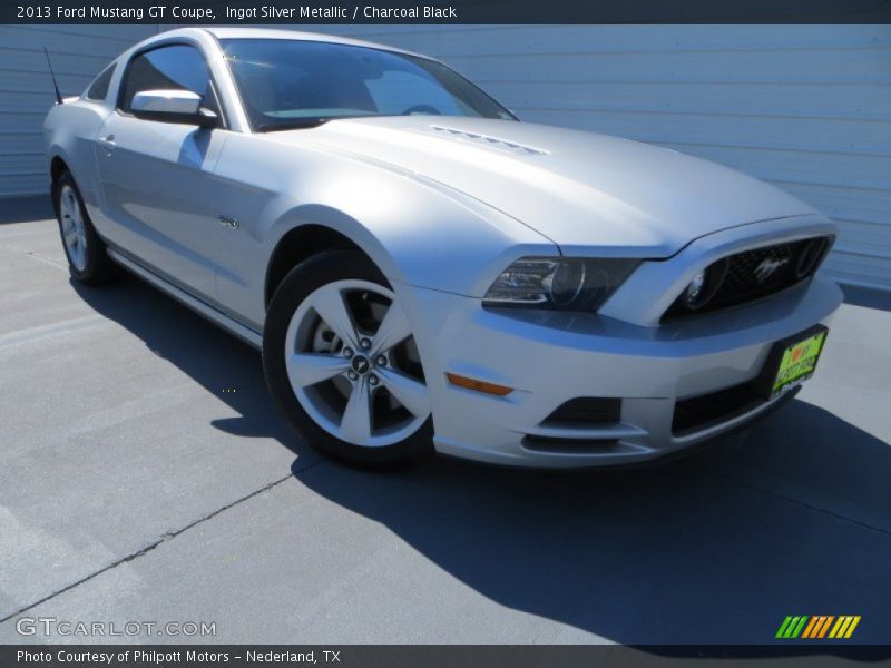 Ingot Silver Metallic / Charcoal Black 2013 Ford Mustang GT Coupe