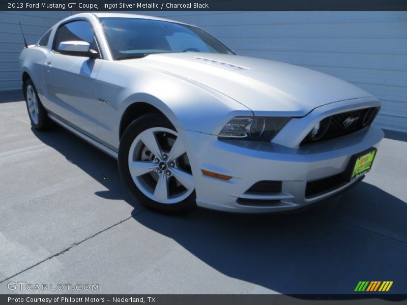 Ingot Silver Metallic / Charcoal Black 2013 Ford Mustang GT Coupe