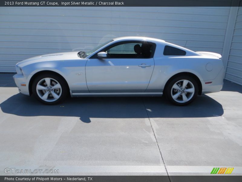 Ingot Silver Metallic / Charcoal Black 2013 Ford Mustang GT Coupe