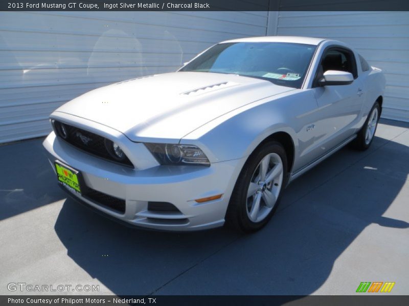 Ingot Silver Metallic / Charcoal Black 2013 Ford Mustang GT Coupe