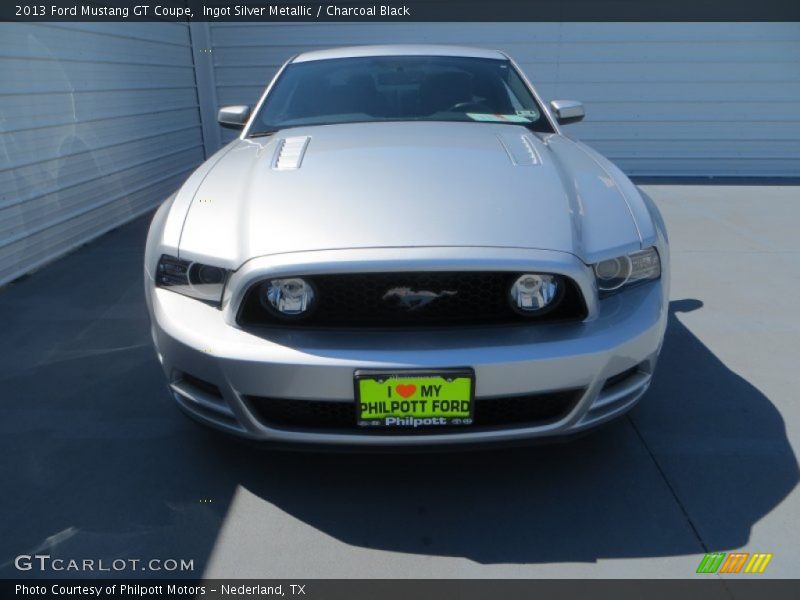 Ingot Silver Metallic / Charcoal Black 2013 Ford Mustang GT Coupe