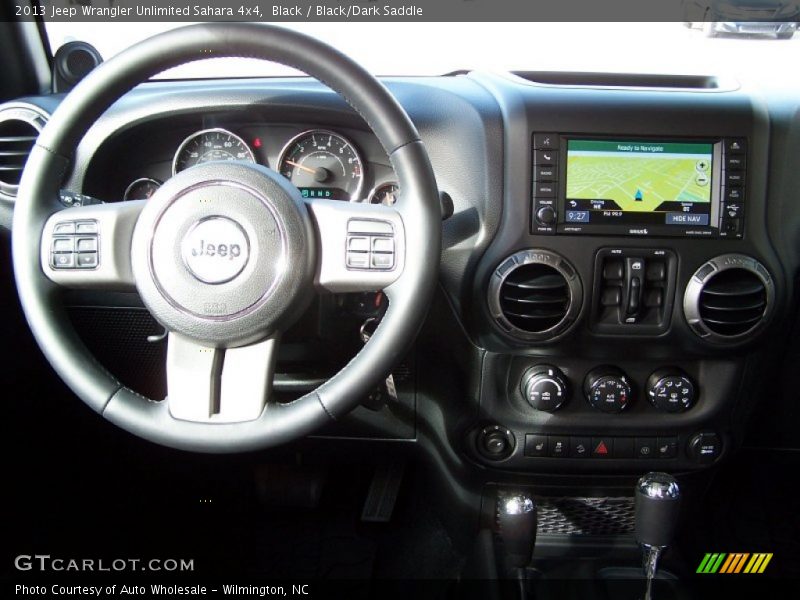 Black / Black/Dark Saddle 2013 Jeep Wrangler Unlimited Sahara 4x4